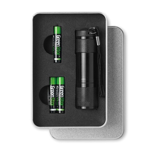[KC6860-03] Led Torch In Tin Box