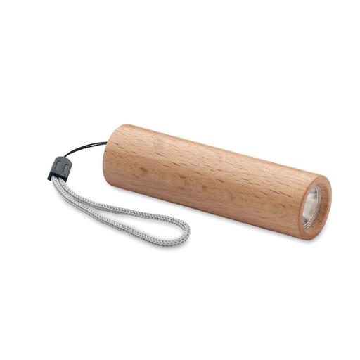 [MO2137-40] Beech Wood Rechargeable Torch