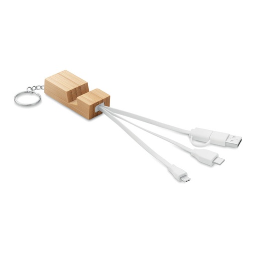 [MO2295-40] Bamboo Key Ring And Stand