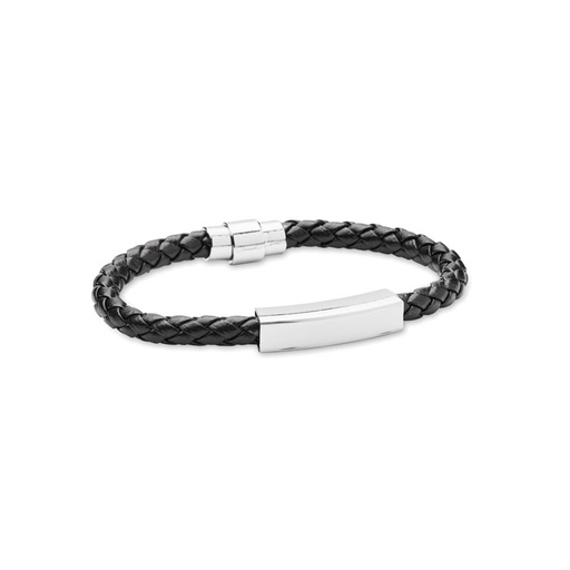 [MO2377-03] Braided Faux Leather Bracelet