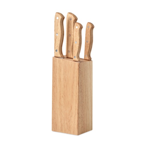 [MO6308-40] 5 Piece Knife Set In Base