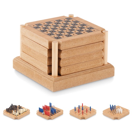 [MO6382-40] 4-Piece Coaster Game Set