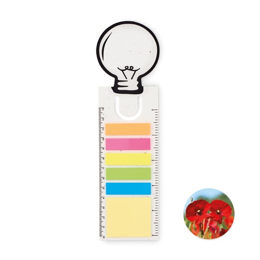 [MO6512-06] Seed Paper Bookmark W/Memo Pad
