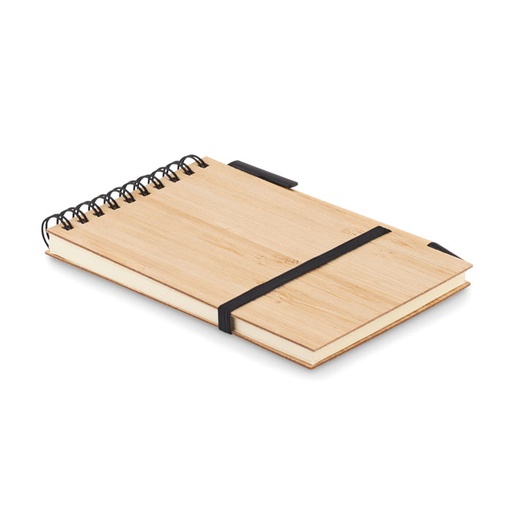 [MO6528-03] A6 Bamboo Notepad With Pen