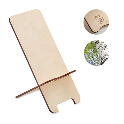 [MO6690-40] Birch Wood Phone Stand