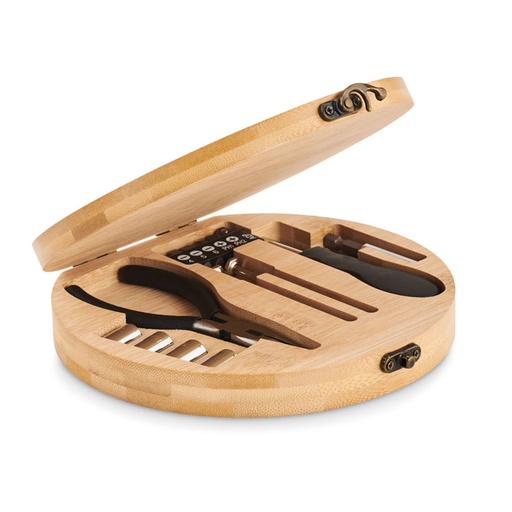 [MO6758-40] 15 Piece Tool Set Bamboo Case