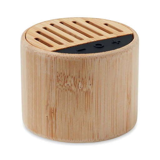 [MO6818-40] Round Bamboo Wireless Speaker