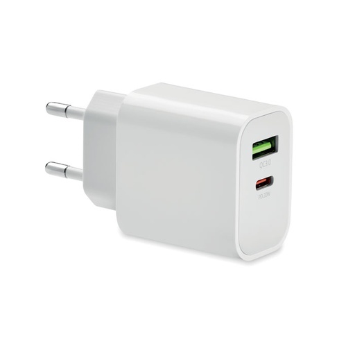 [MO6879-06] 18W 2 Port Usb Charger Eu Plug