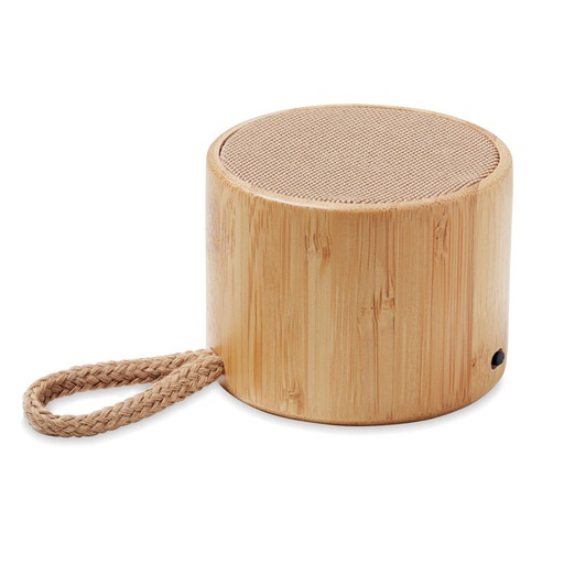 [MO6890-40] Round Bamboo Wireless Speaker