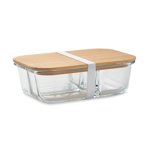 [MO6973-22] Glass Lunch Box With Bamboo Lid