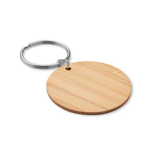 [MO6977-40] Round Bamboo Key Ring