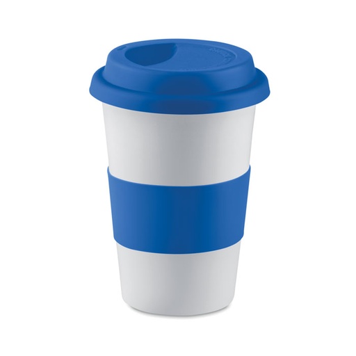 Ceramic Mug W/ Lid And Sleeve