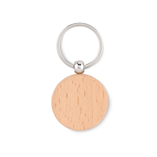 [MO9773-40] Round Wooden Key Ring