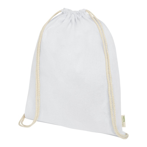 Orissa 100 g/m² organic cotton drawstring bag 5L