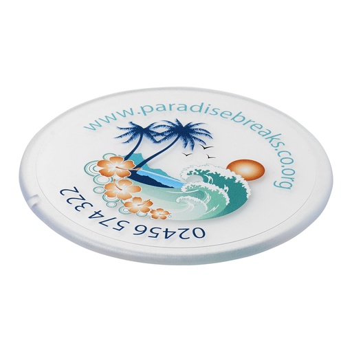 Renzo round plastic coaster