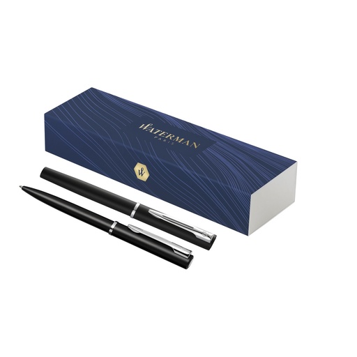 [10775290] Waterman Allure ballpoint and rollerball pen set (blue ink)