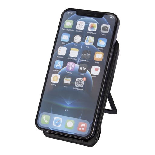 [12420390] Loop 10W recycled plastic wireless charging pad with phone stand