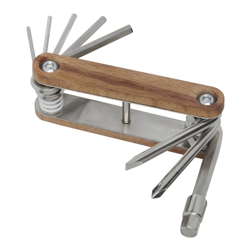 [10450971] Fixie 8-function wooden bicycle multi-tool