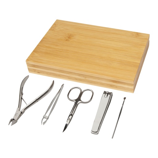 [12619806] Ladia 5-piece bamboo manicure set