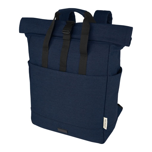 Joey 15” GRS recycled canvas rolltop laptop backpack 15L
