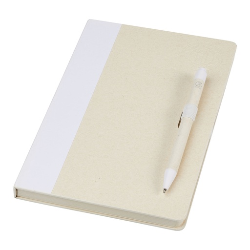Dairy Dream A5 size reference recycled milk cartons notebook and ballpoint pen set