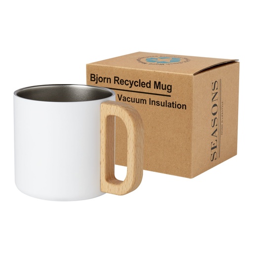 Bjorn 360 ml RCS certified recycled stainless steel mug with copper vacuum insulation