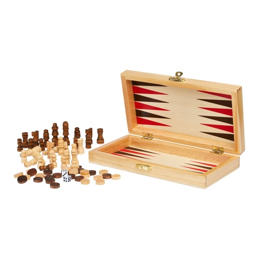 [10456506] Mugo 3-in-1 wooden game set