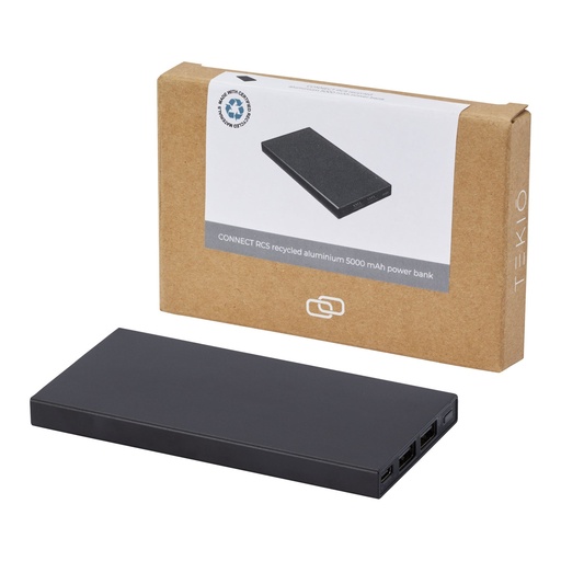 [12434990] Connect 5000 mAh recycled aluminium power bank