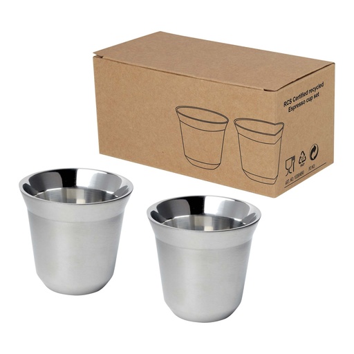 Duo 80 ml RCS certified stainless steel espresso cup set