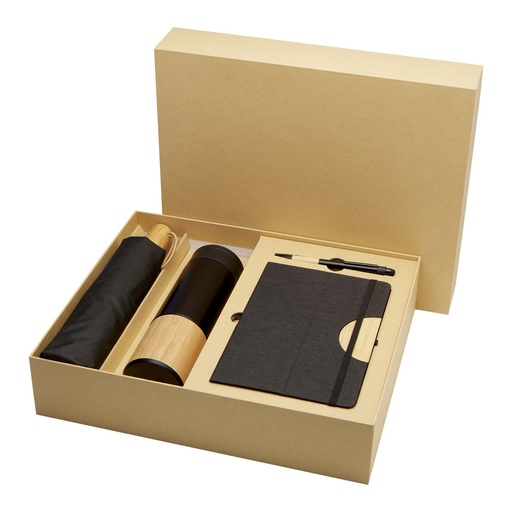 [10791290] Carmen A5 hard cover notebook and ballpoint pen gift set (black ink)