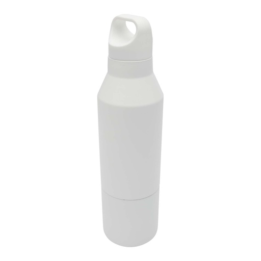 Odessy 600 ml RCS certified recycled stainless steel insulated bottle with 300 ml cup