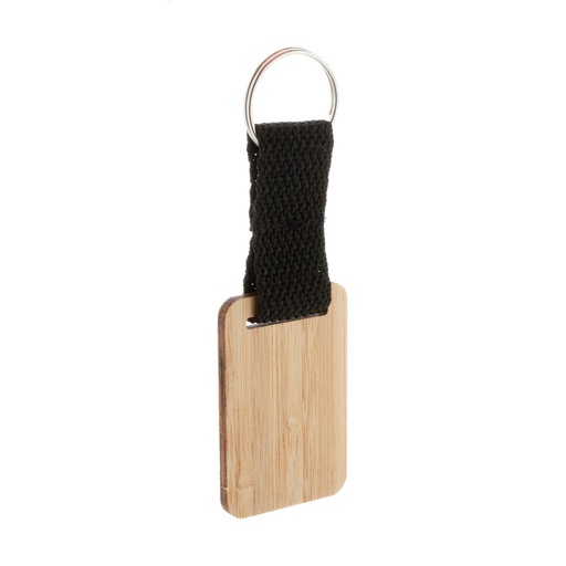 [AP716562-C] Bamboo Keyring, Round