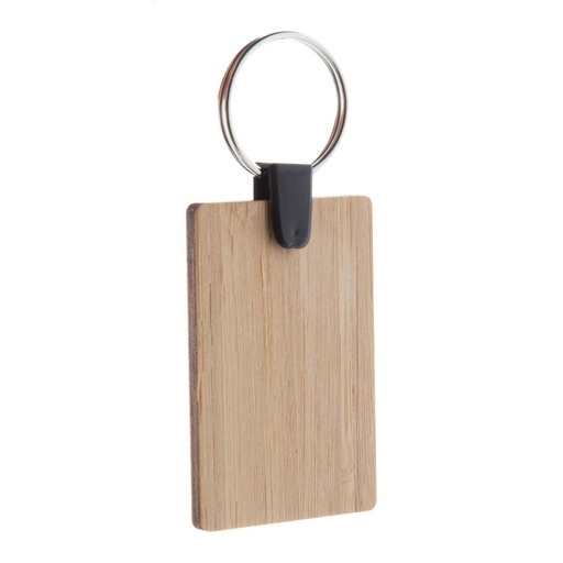 [AP718370-D] Bamboo Keyring, Round