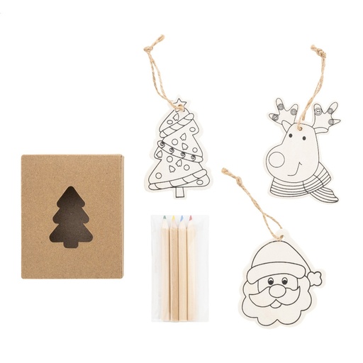[AP800034] Colouring Christmas Tree Ornaments