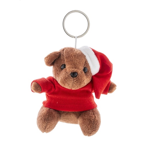 [AP800052] Plush Christmas Teddy Bear Keyring