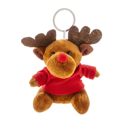 [AP800053] Plush Christmas Reindeer Keyring