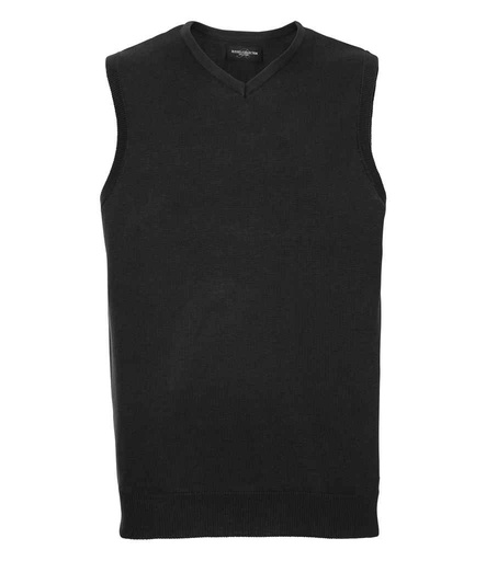 Russell Athletic Collection Sleeveless Cotton Acrylic V Neck Sweater