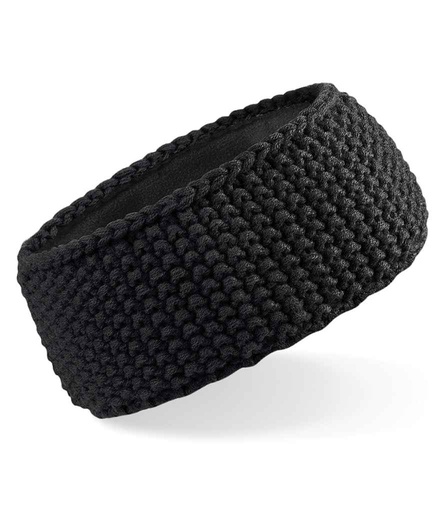 [BB434 BLK] Beechfield Slopeside Waffle Headband