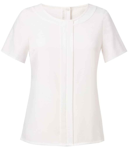 [BK140 WHI] Brook Taverner Ladies Felina Short Sleeve Shirt
