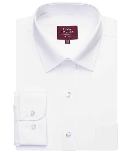 [BK590 WHI] Brook Taverner Ortona Classic Fit Long Sleeve Shirt