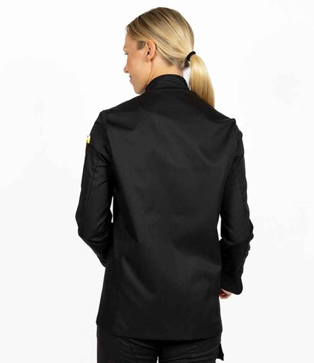 [DE001 BLK] Dennys Long Sleeve Press Stud Chef's Jacket