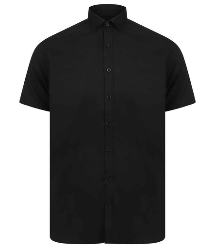 Henbury Modern Short Sleeve Slim Fit Oxford Shirt