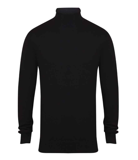 [H727 BLK] Henbury Roll Neck Sweater