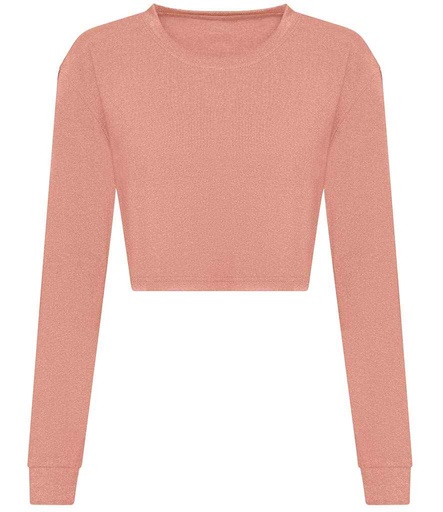 AWDis Ladies Long Sleeve Cropped T-Shirt