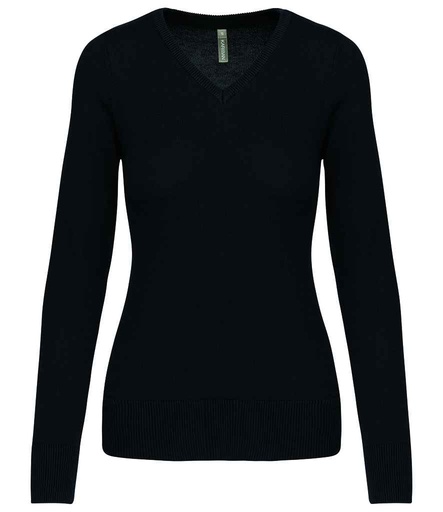 Kariban Ladies Cotton Acrylic V Neck Sweater