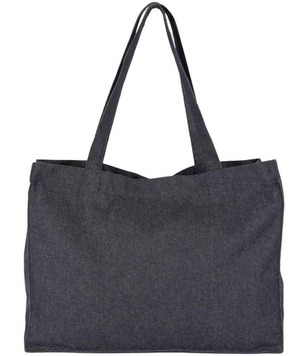 [KI5229 RCD] Kimood Large Recycled Cotton Denim Look Shopping Bag