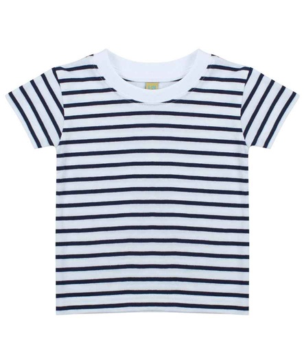 [LW27T WH/OX] Larkwood Baby/Toddler Striped Crew Neck T-Shirt