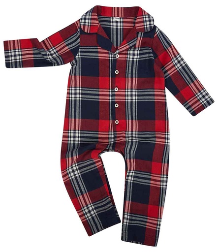 [LW74T RD/NV] Larkwood Baby/Toddler Tartan All In One