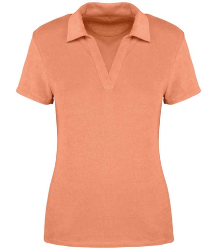 Native Spirit Ladies Terry Towel Polo Shirt