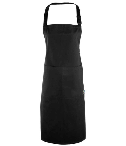 [PR112 BLK] Premier Fairtrade Organic Cotton Bib Apron